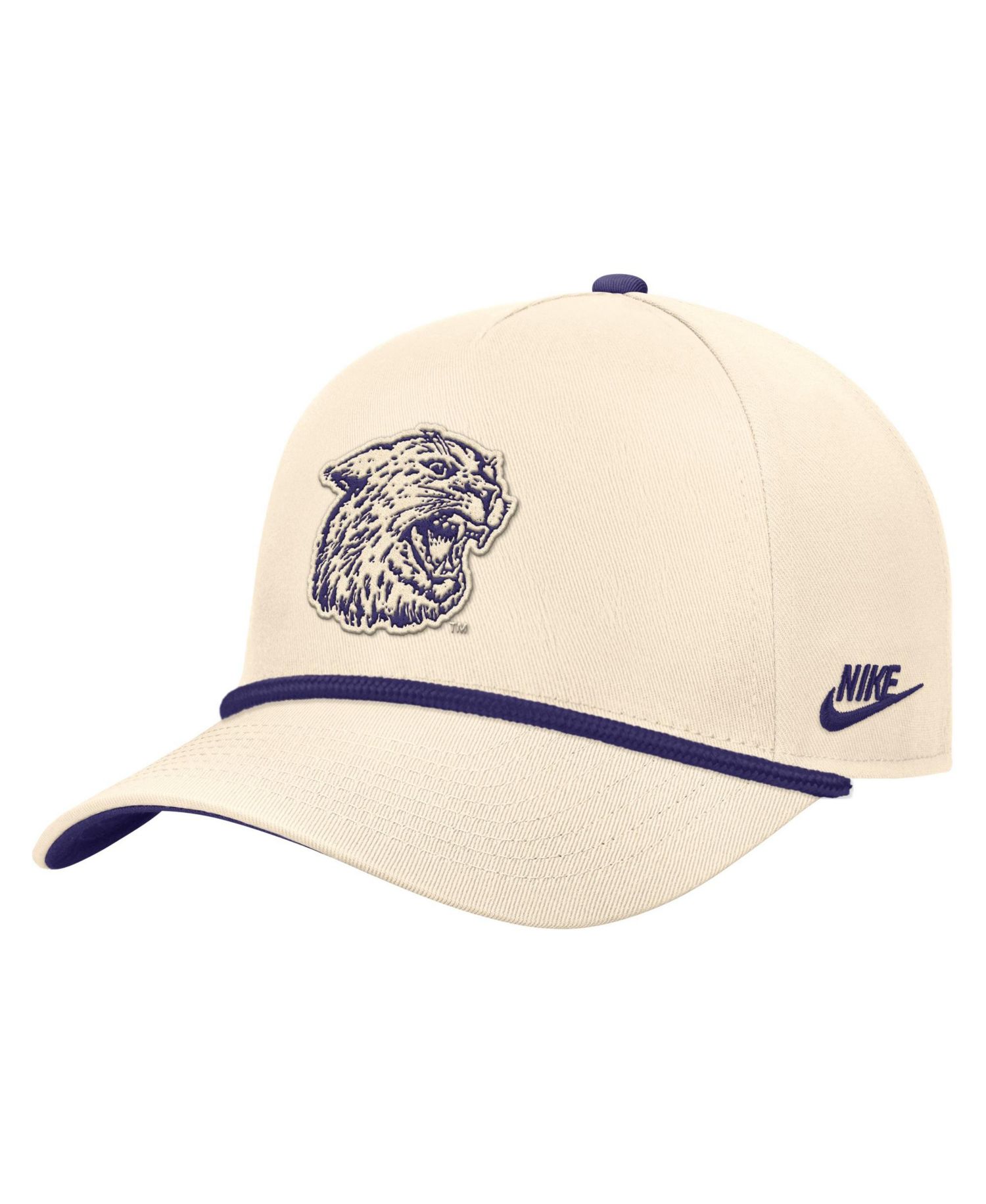 Men's Natural Kansas State Wildcats Vintage Rope Rise Adjustable Hat