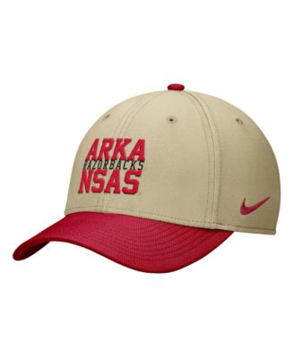 Men's Beige/Cardinal Arkansas Razorbacks Dri-FIT SwooshFlex Hat