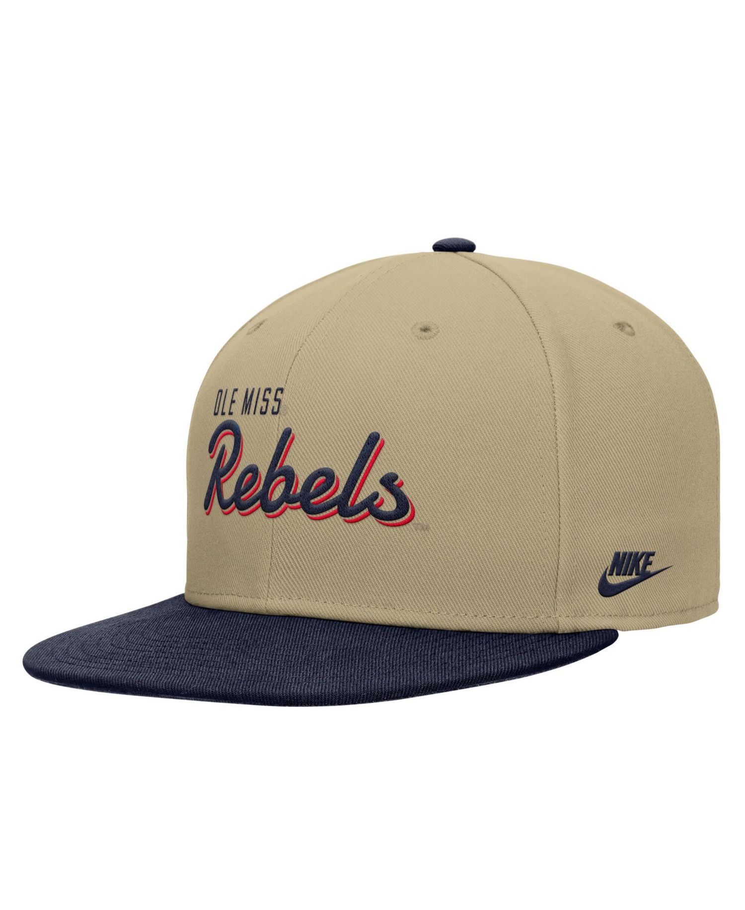 Men's Beige/Navy Ole Miss Rebels Pro Dri-FIT Snapback Hat