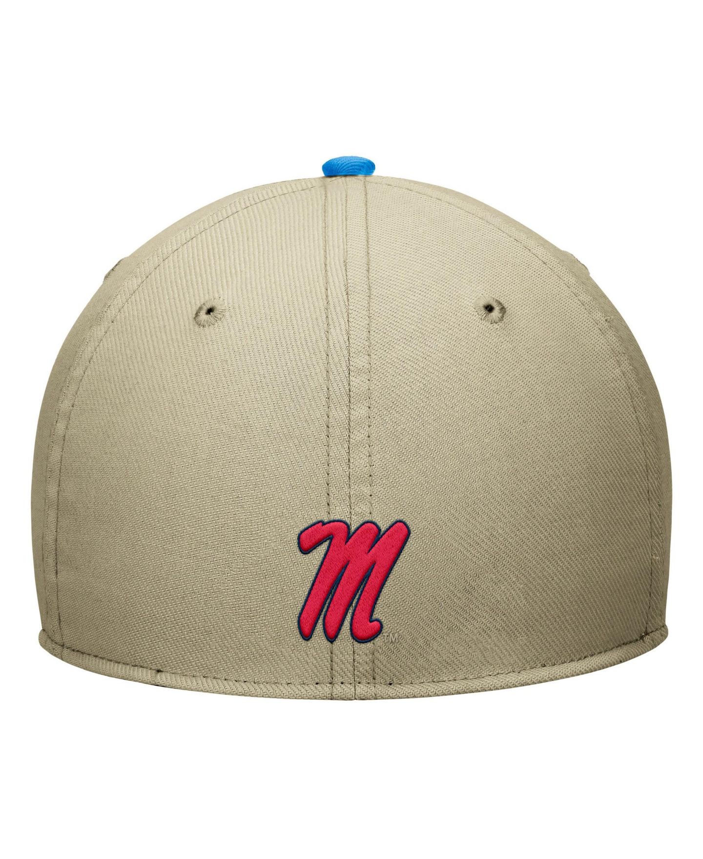 Мужской головной убор Nike Beige/Powder Blue Ole Miss Rebels Dri-FIT SwooshFlex Hat — фото 2