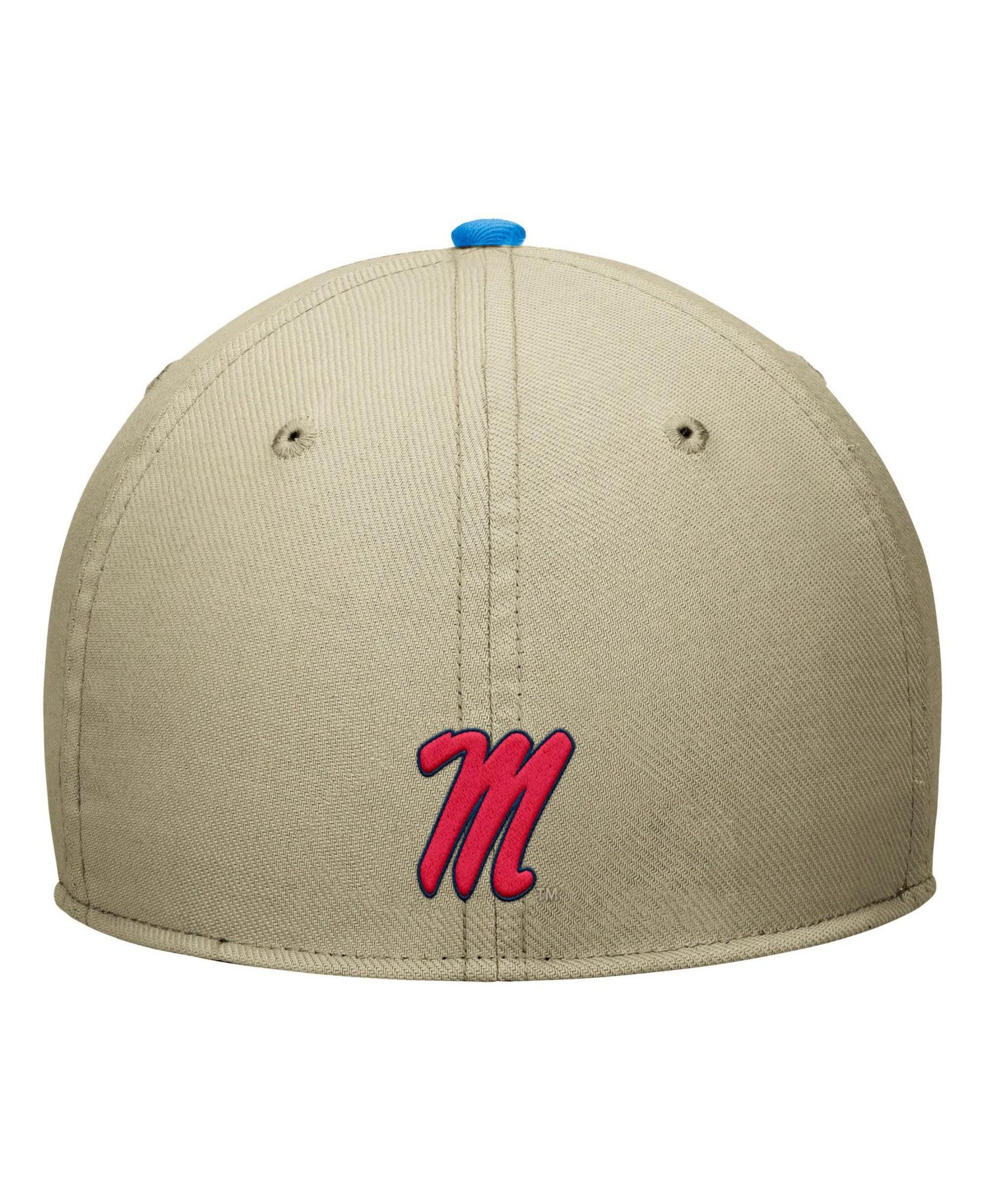 Men's Beige/Powder Blue Ole Miss Rebels Dri-FIT SwooshFlex Hat