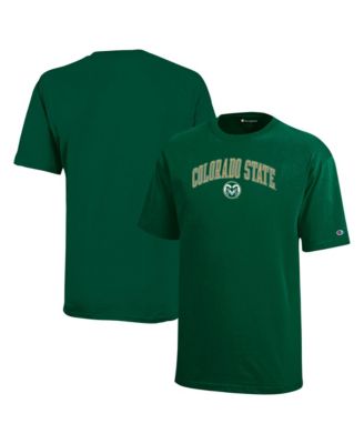 Big Boys and Girls Green Colorado State Rams Arch Over Logo T-Shirt