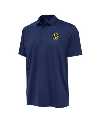 Men's Navy Milwaukee Brewers Big & Tall Ellipse Polo Shirt