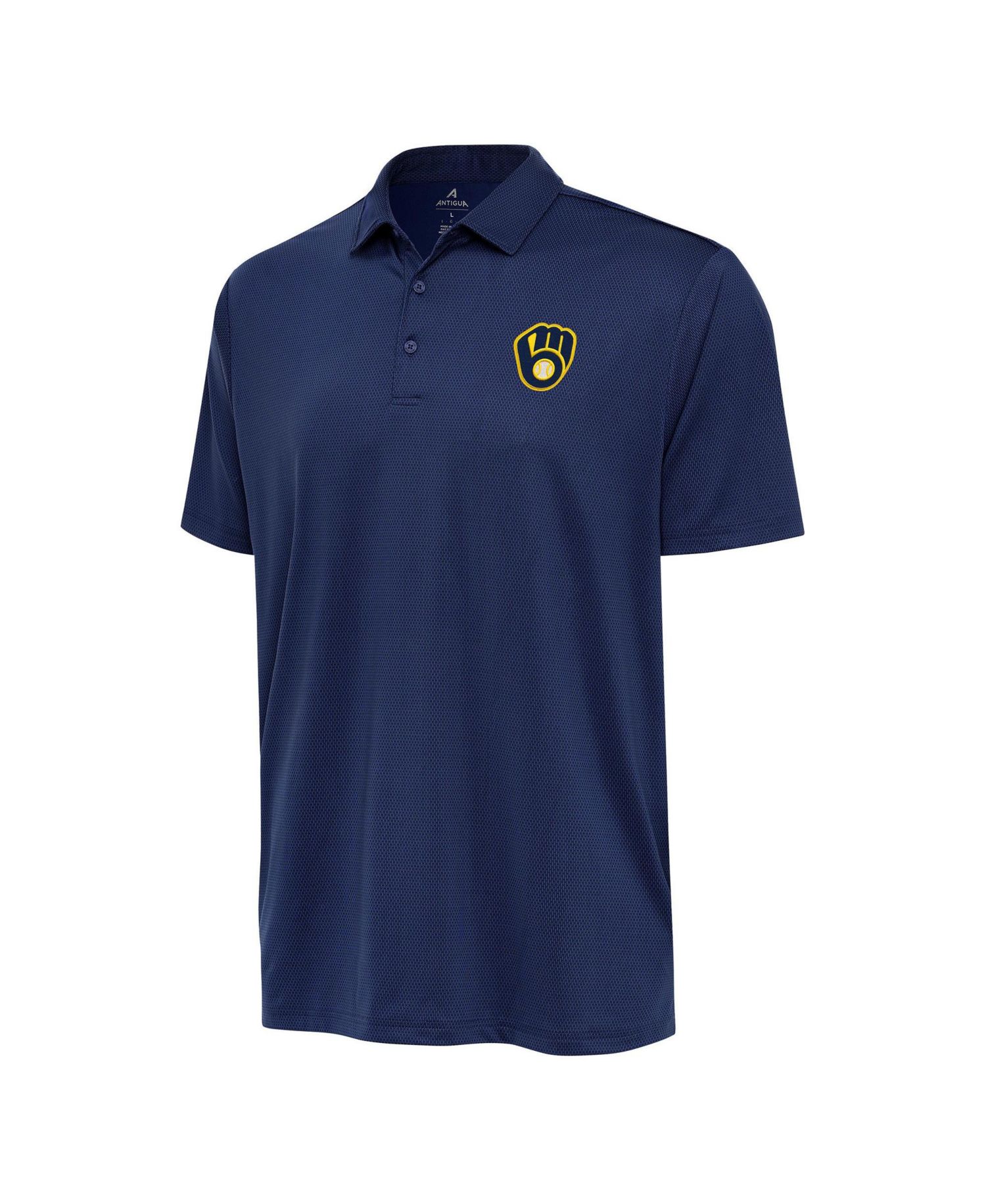Men's Navy Milwaukee Brewers Big & Tall Ellipse Polo Shirt