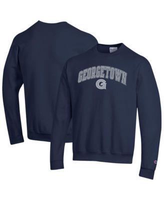 Men's&nbsp;Champion Navy Georgetown Hoyas Arch Over Logo Pullover Sweatshirt