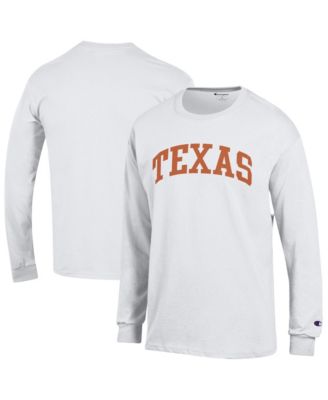 Men's White Texas Longhorns Basic Arch Long Sleeve T-Shirt