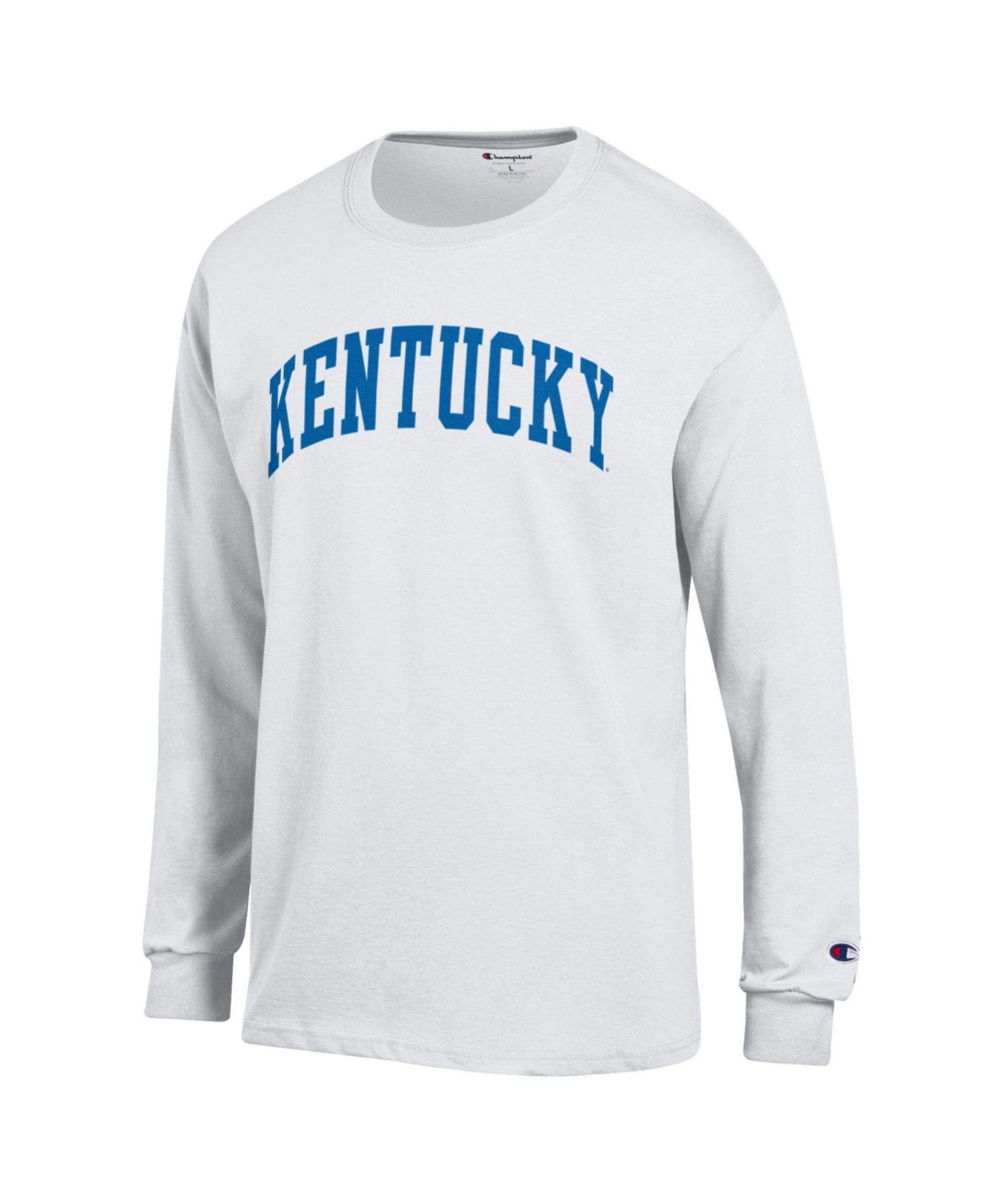Мужская футболка Champion White Kentucky Wildcats Basic Arch Long Sleeve — фото 2