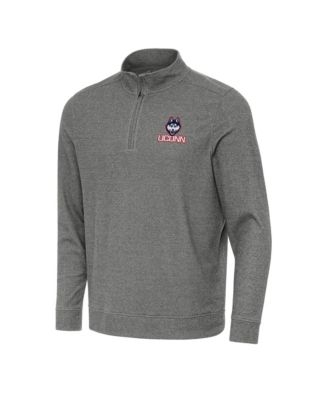 Men's Heather Charcoal UConn Huskies Subtle Quarter-Zip Sweatshirt