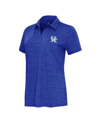Women's Heather Royal Kentucky Wildcats Layout V-Neck Polo Shirt