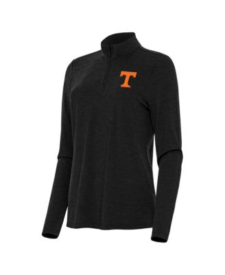 Women's Heather Black Tennessee Volunteers Bright Quarter-Zip Top