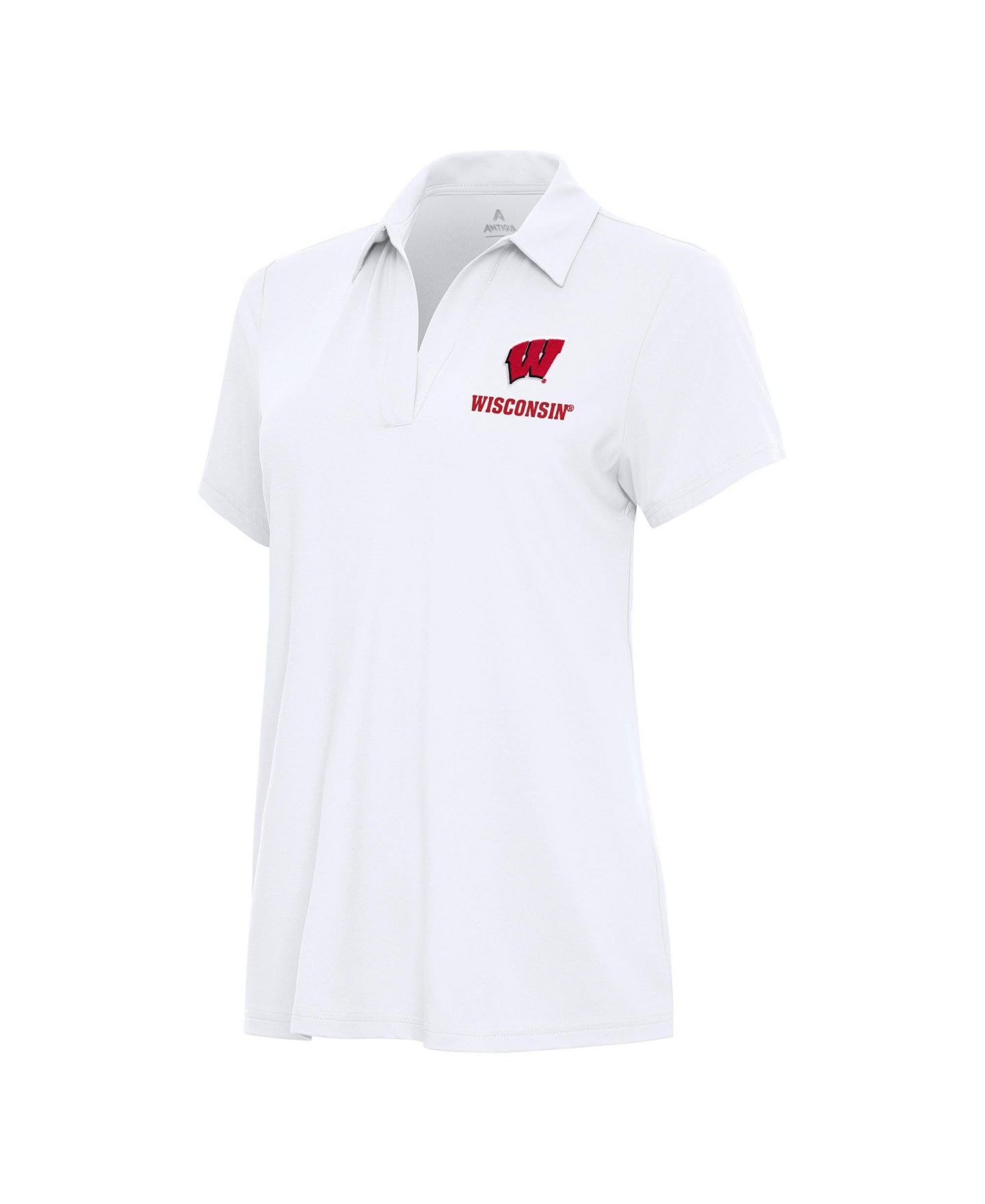 Женское поло Antigua White Wisconsin Badgers Era Polo — фото 1