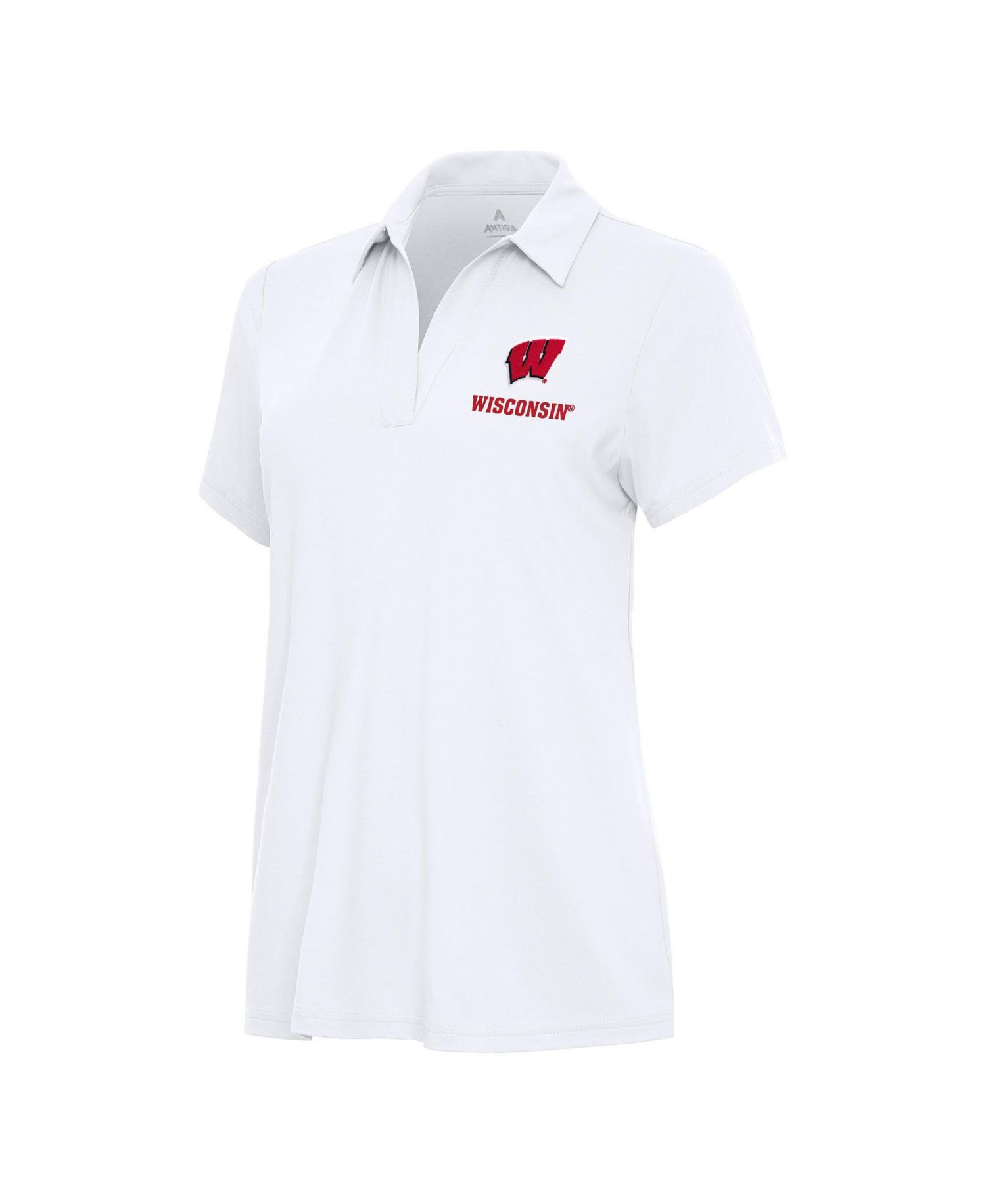 Women's White Wisconsin Badgers Era Polo Shirt