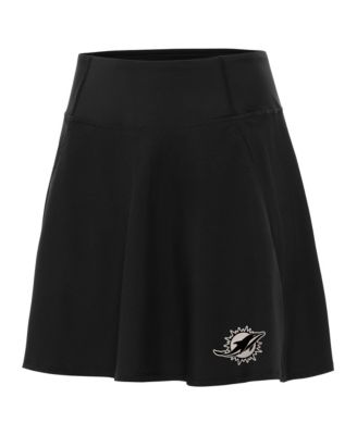 Women's Black Miami Dolphins Brushed Carbon Chip Skort