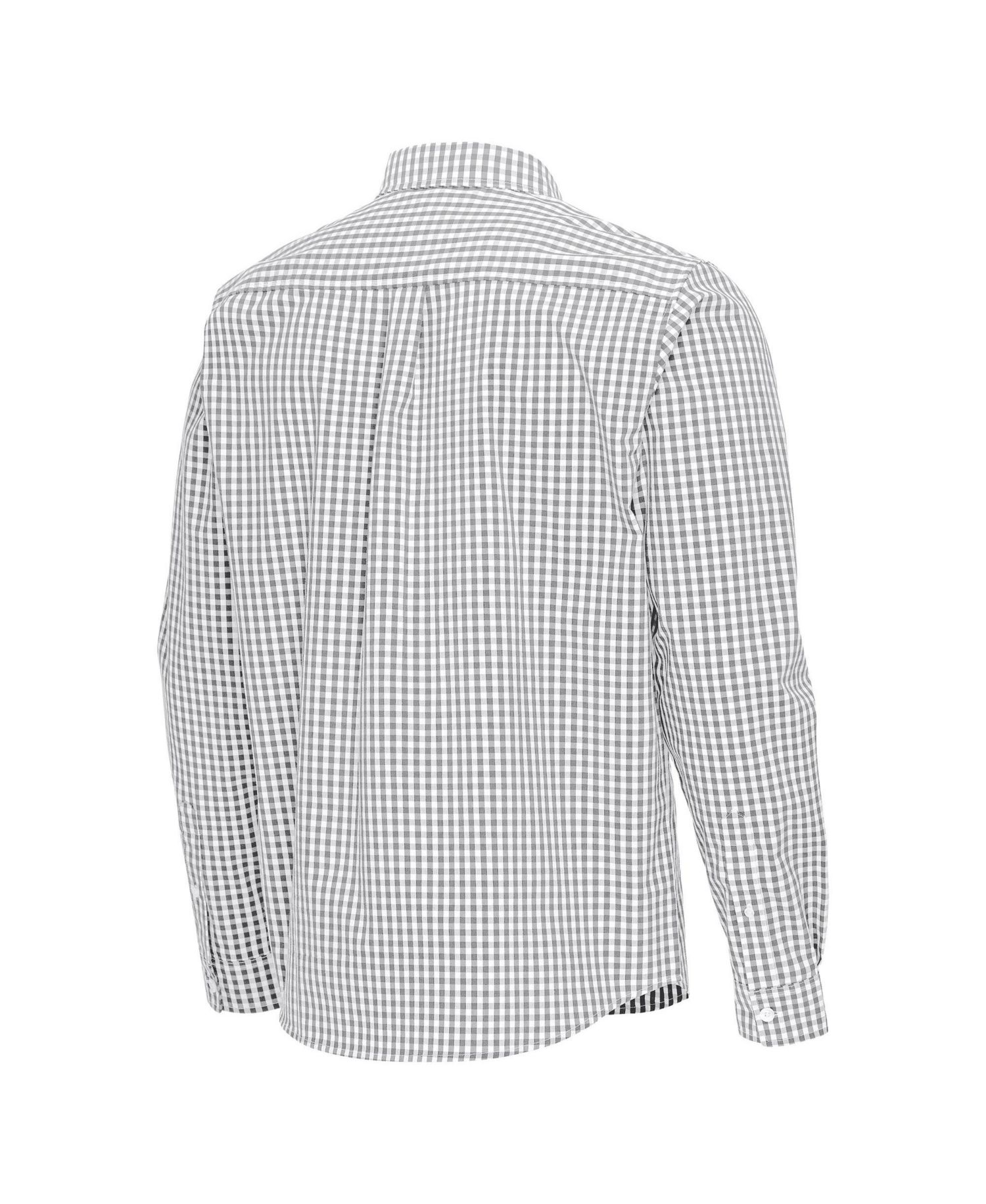 Men's Gray Ohio State Buckeyes Ellis Woven Tri-Blend Long Sleeve Button-Down Shirt