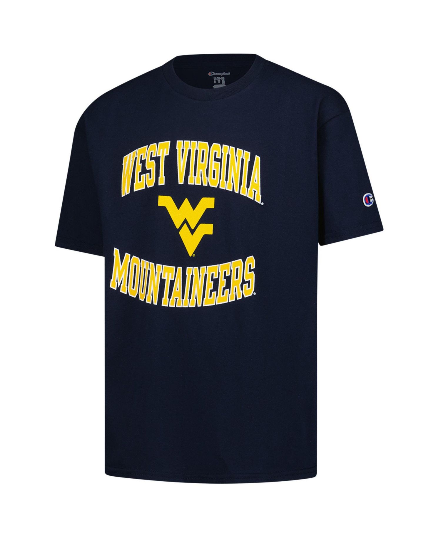 Big Boys and Girls Navy West Virginia Mountaineers Circling Team Jersey T-Shirt