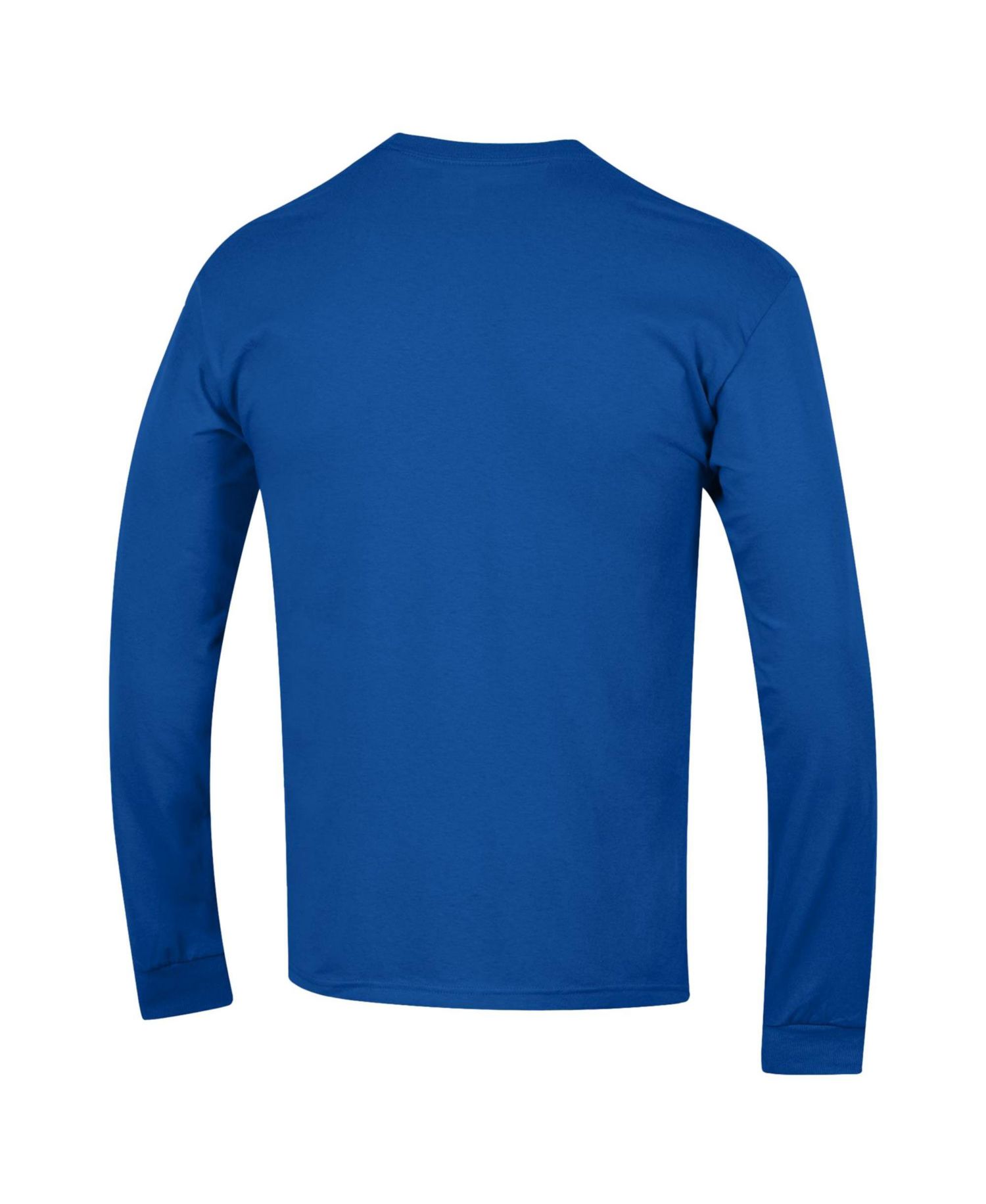 Men's Royal Kansas Jayhawks Arch Over Logo 2-Hit Long Sleeve T-Shirt