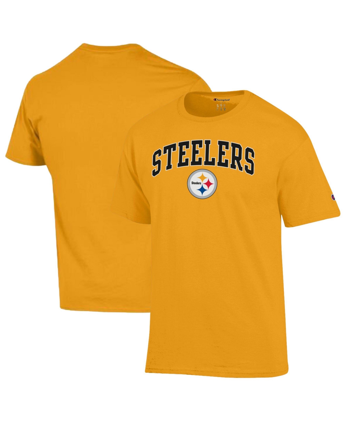 Champion Men's Gold Pittsburgh Steelers Arch Over Logo T-Shirt - Gold