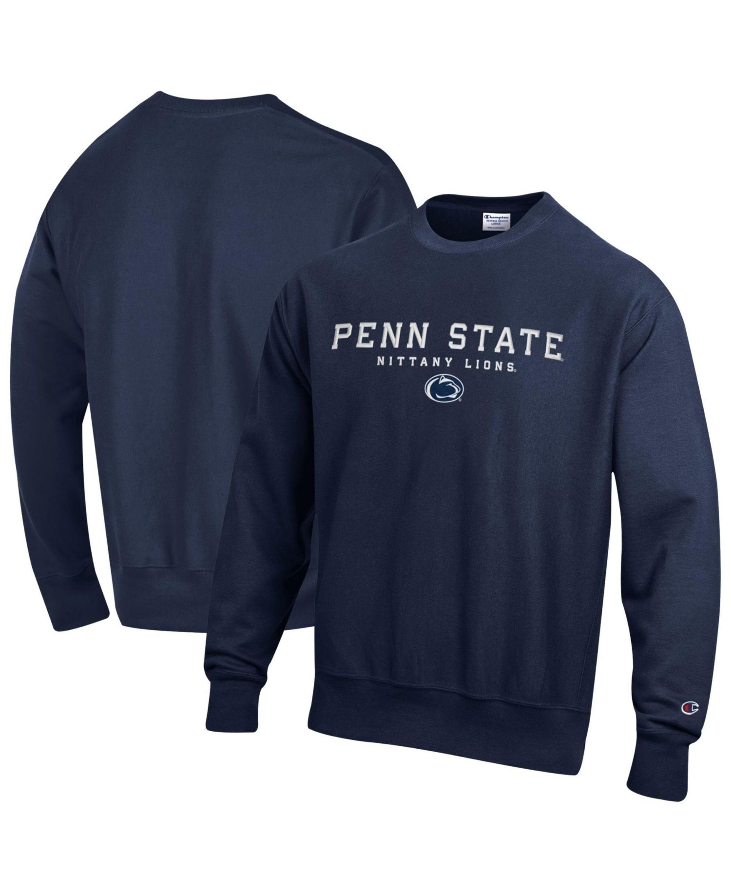 Men's Navy Penn State Nittany Lions Relentless Reverse Weave Sweatshirt