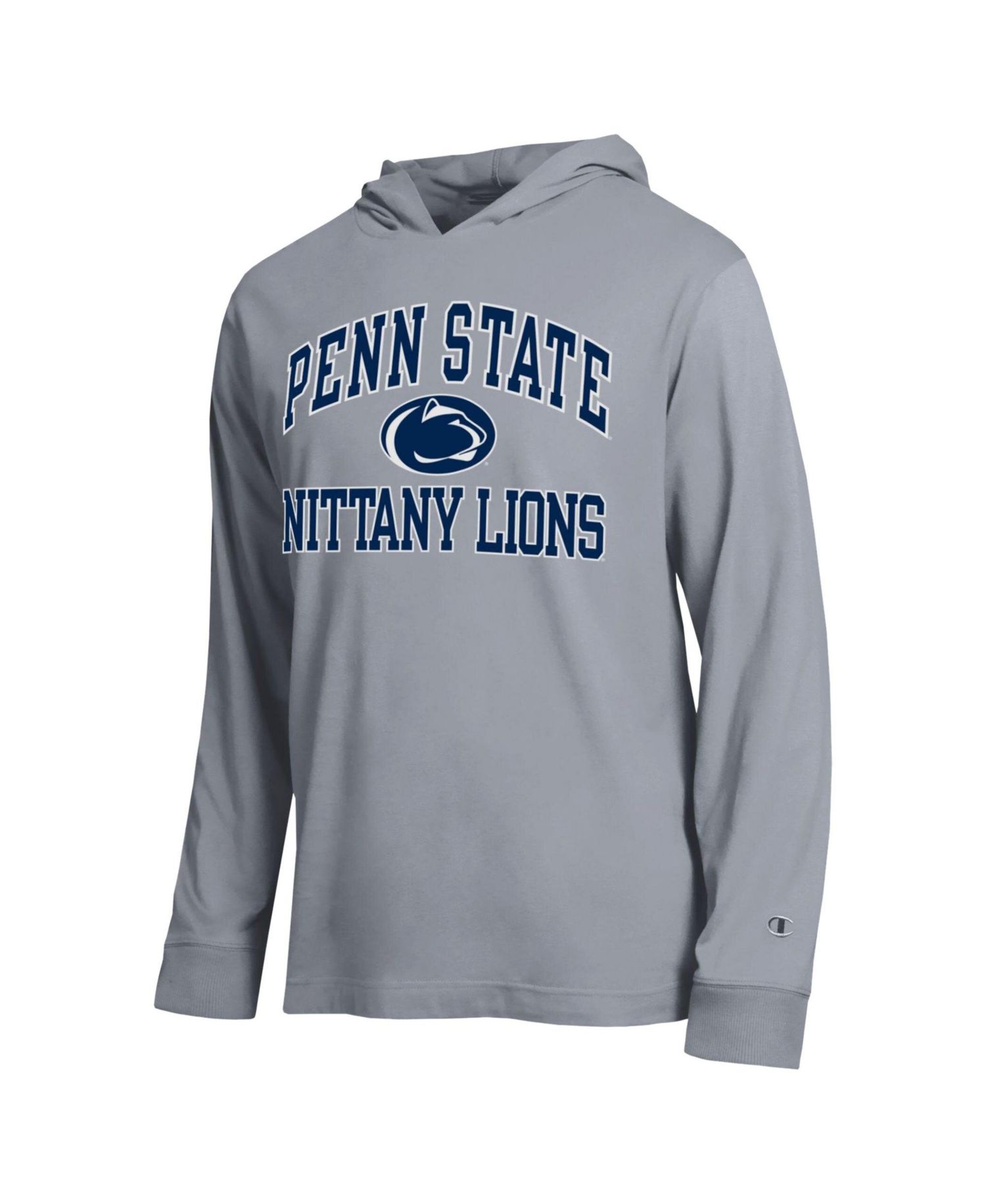 Men's Heather Gray Penn State Nittany Lions High Motor All-Star Long Sleeve Hooded T-Shirt