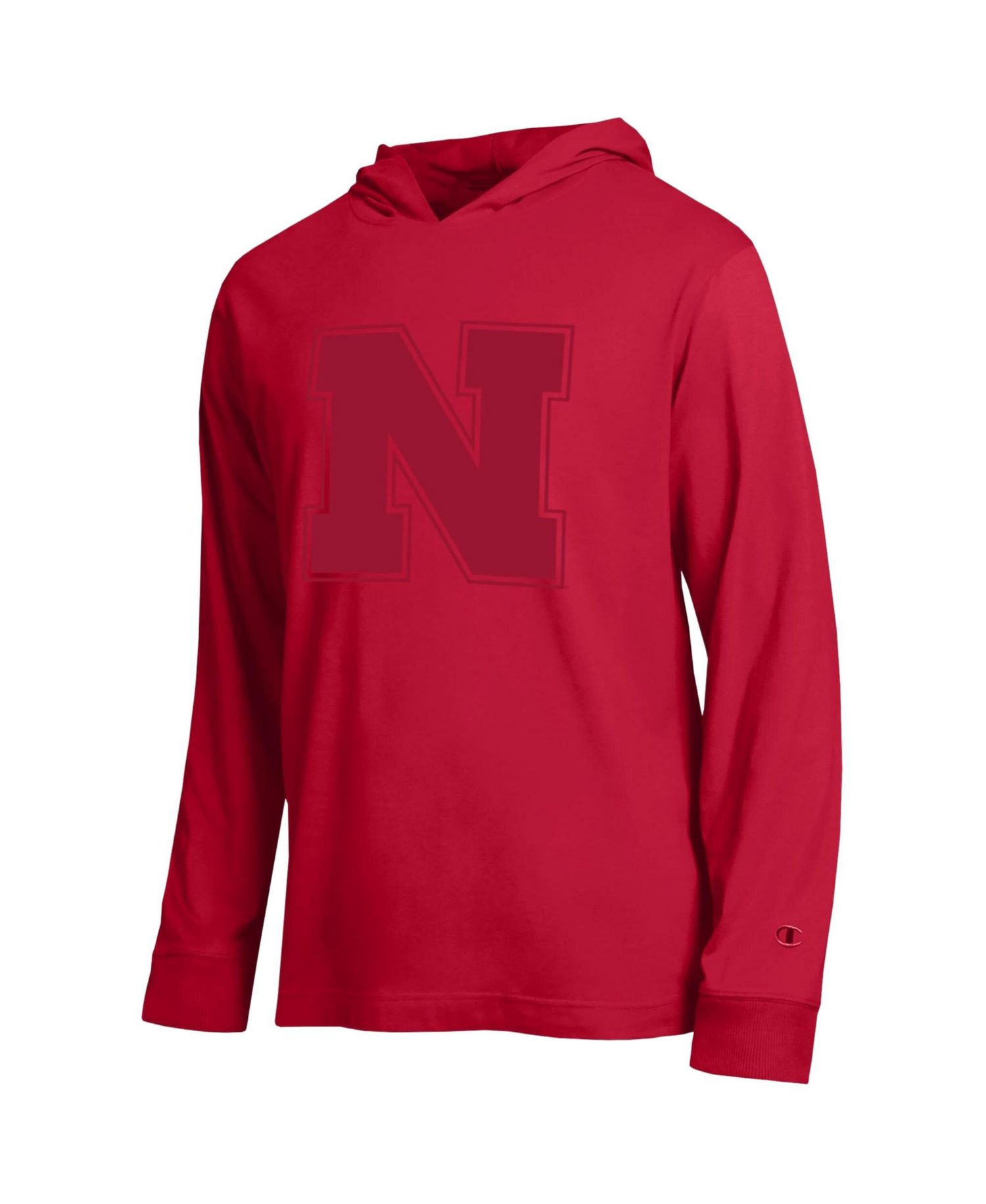Men's Scarlet Nebraska Huskers Tonal All-Star Long Sleeve Hooded T-Shirt