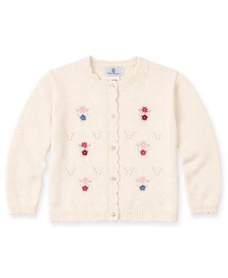Toddler Girls 2T- 4T Sweater with Hand Embroidered Flowers