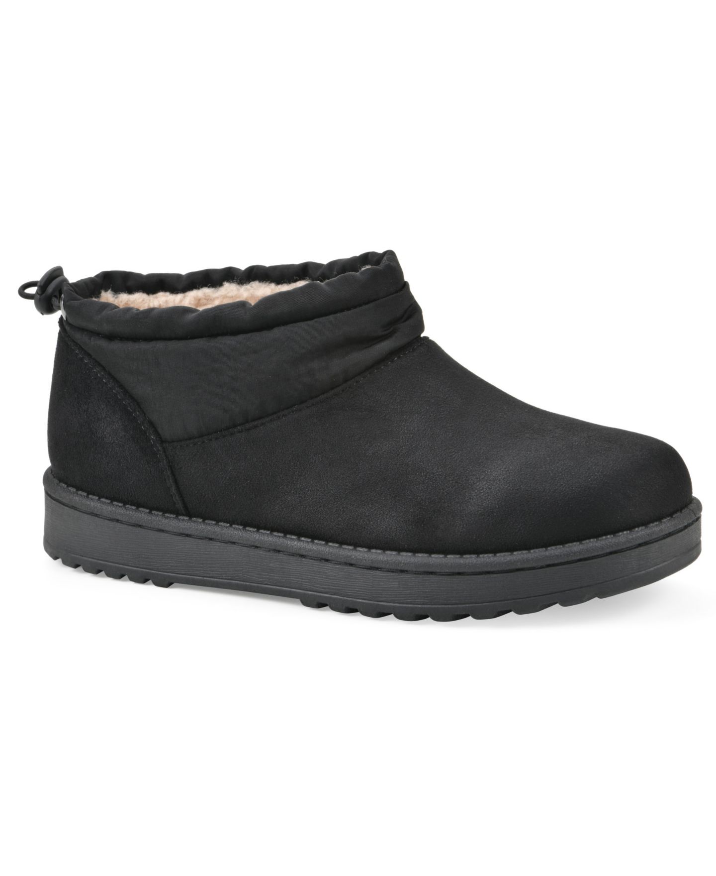 Женские ботинки White Mountain Idle Mini Faux Fur-Lined Booties, цвет: Чёрный — фото 1