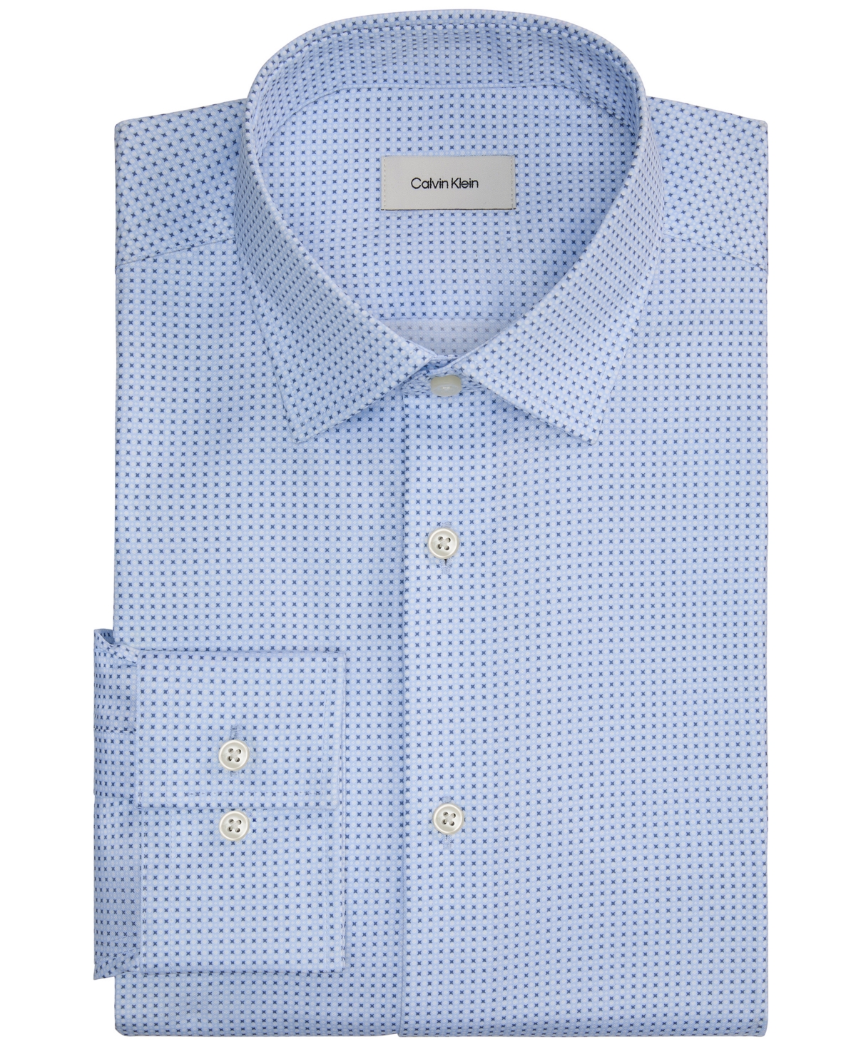 Calvin Klein Men's Cotton Stretch Square Cuff Dress Shirt
