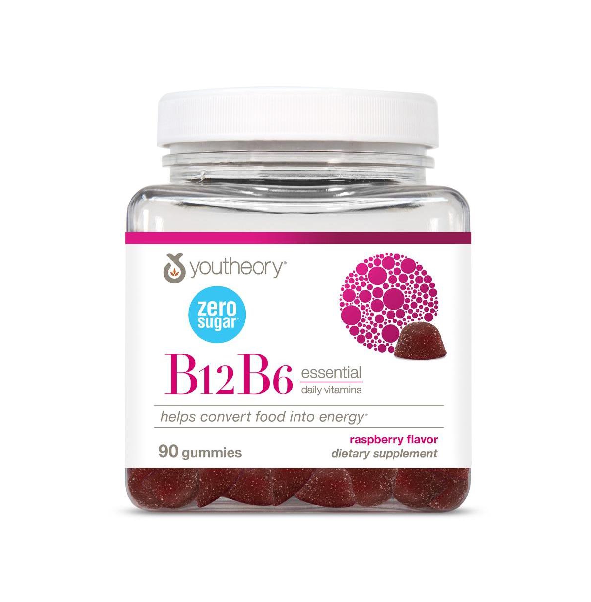 Youtheory B12B6 Zero Sugar Gummy 90 Count