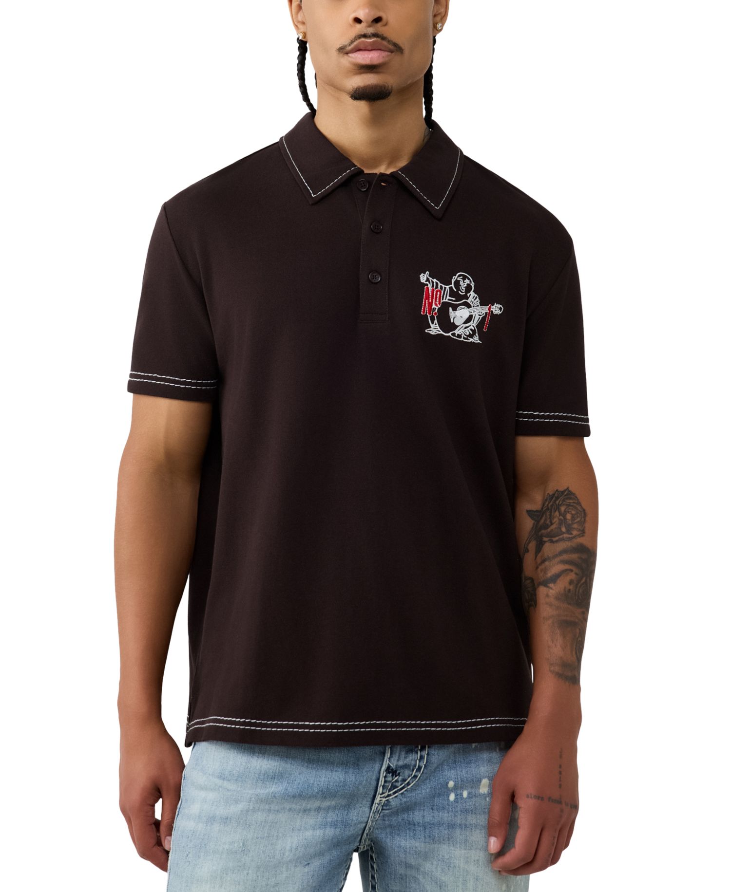Men's Buddha Logo Polo Shirt