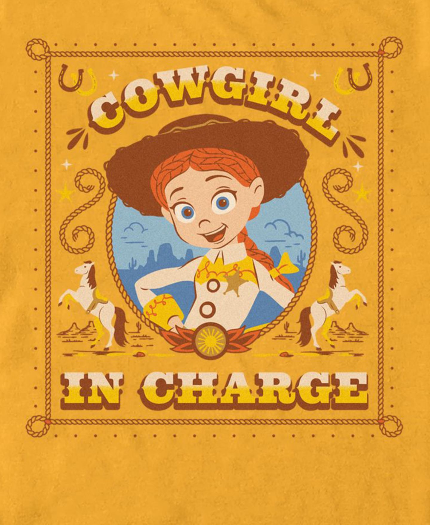 Мужская футболка Fifth Sun Toy Story Jessie Cowgirl in Charge Graphic, цвет: Золотой — фото 3