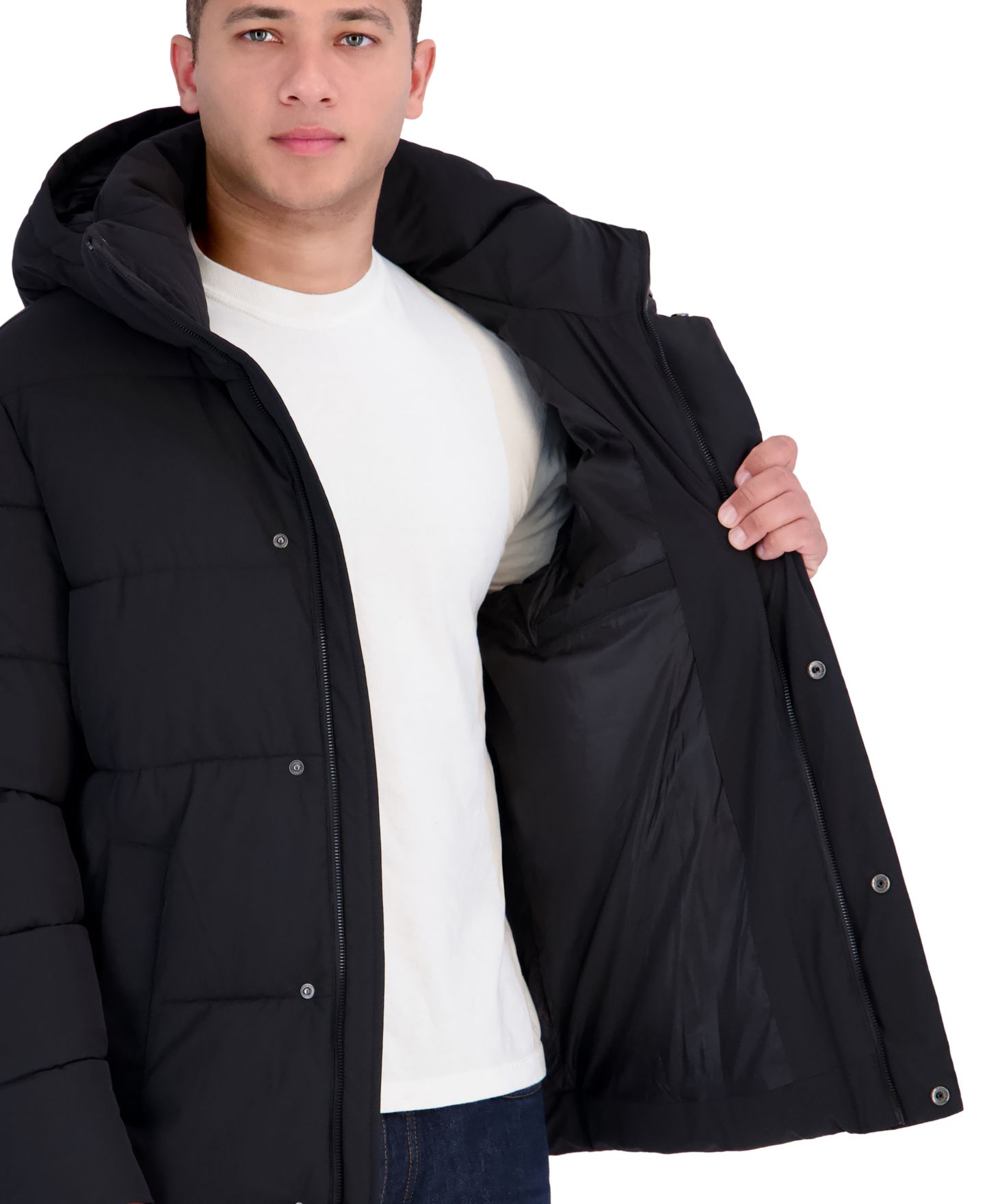 Мужская куртка Calvin Klein Modern Short Puffer, цвет: Чёрный — фото 3