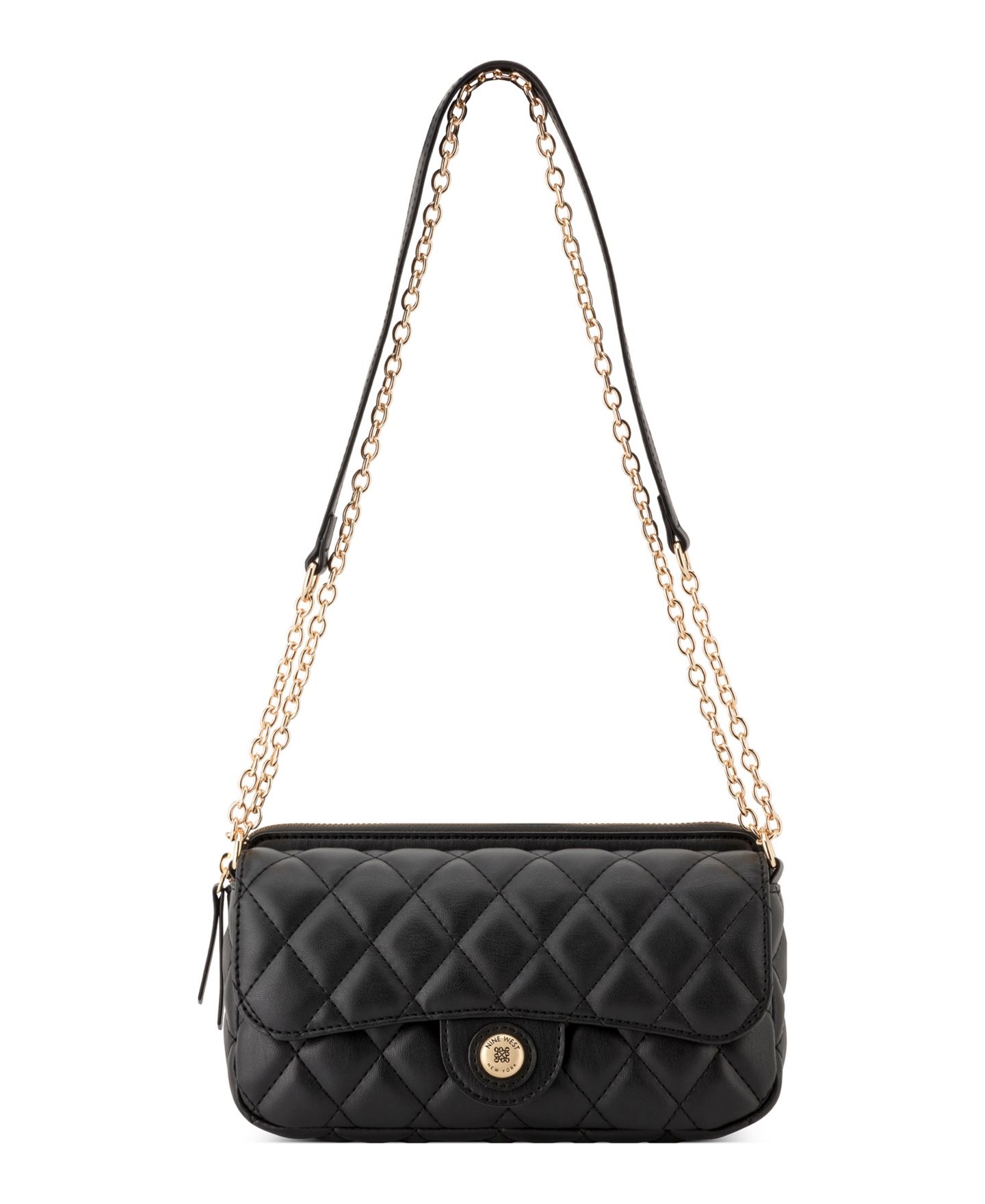 Женская сумка Nine West Emelina Flap Small Crossbody, цвет: Чёрный — фото 1