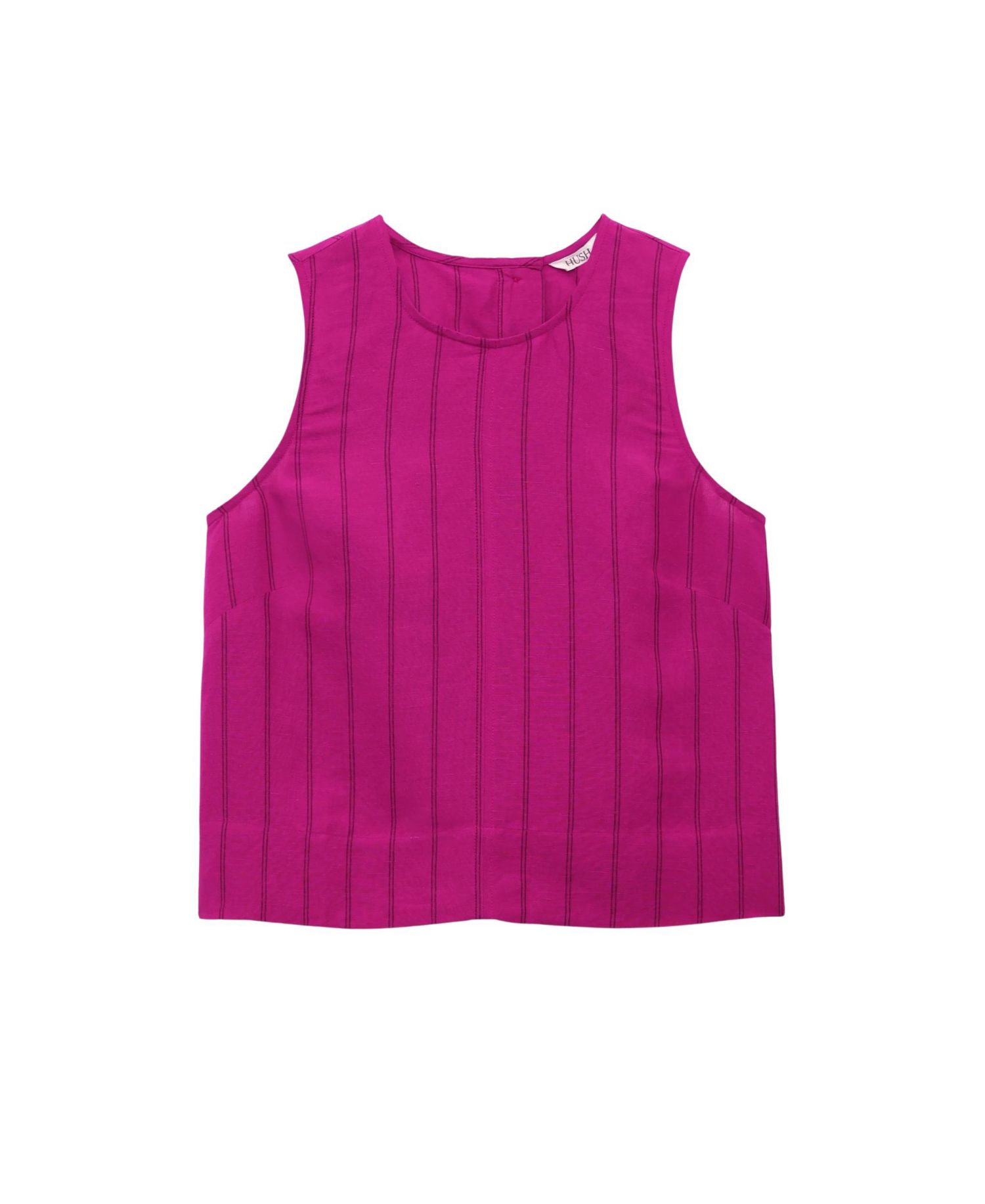 Women's Vera Stripe Linen-Blend Sleeveless Shell Top