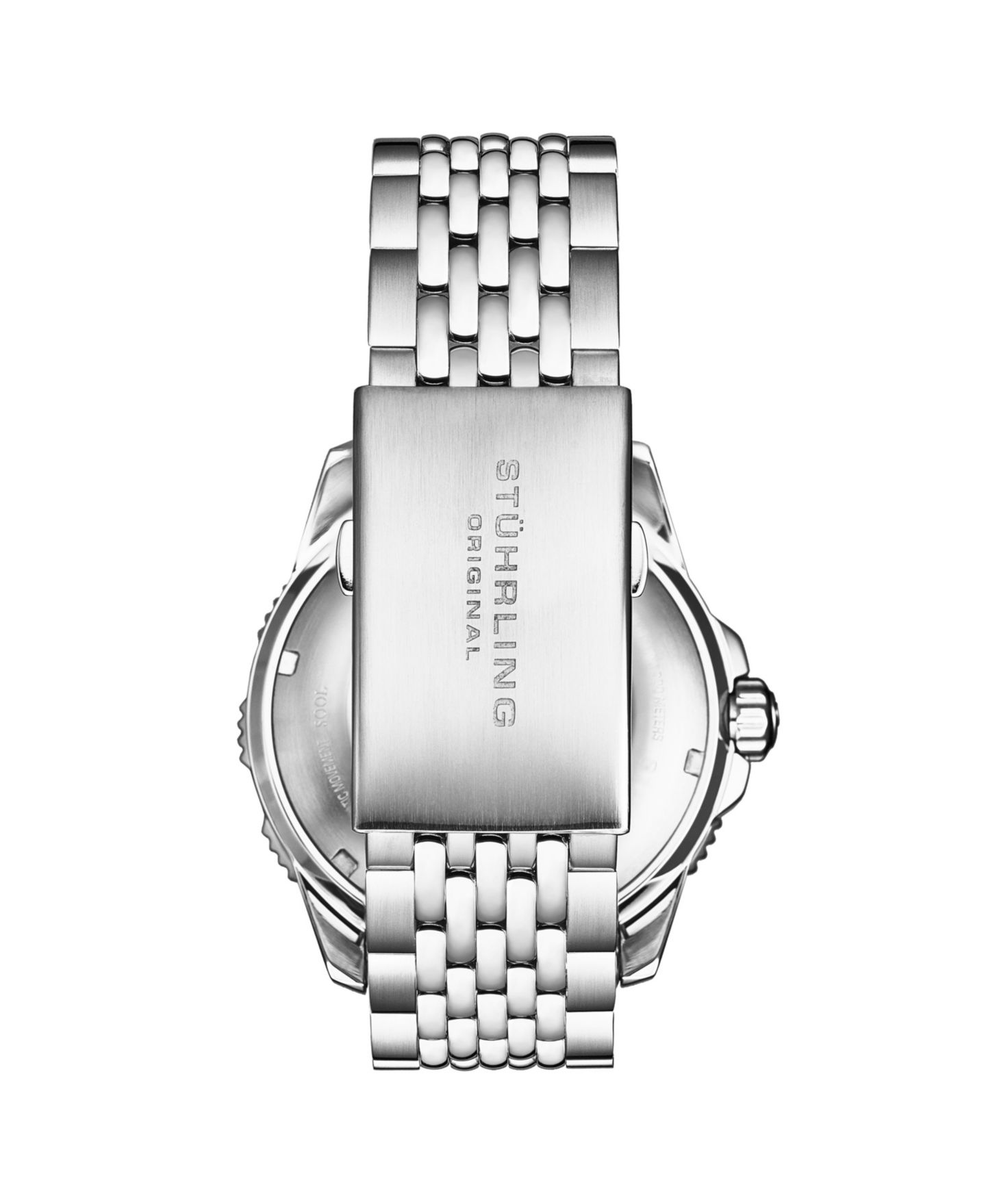 Мужские часы Stuhrling Trackmaster 1026 автоматические на стальном браслете 42мм, цвет: Матовый синий — фото 2