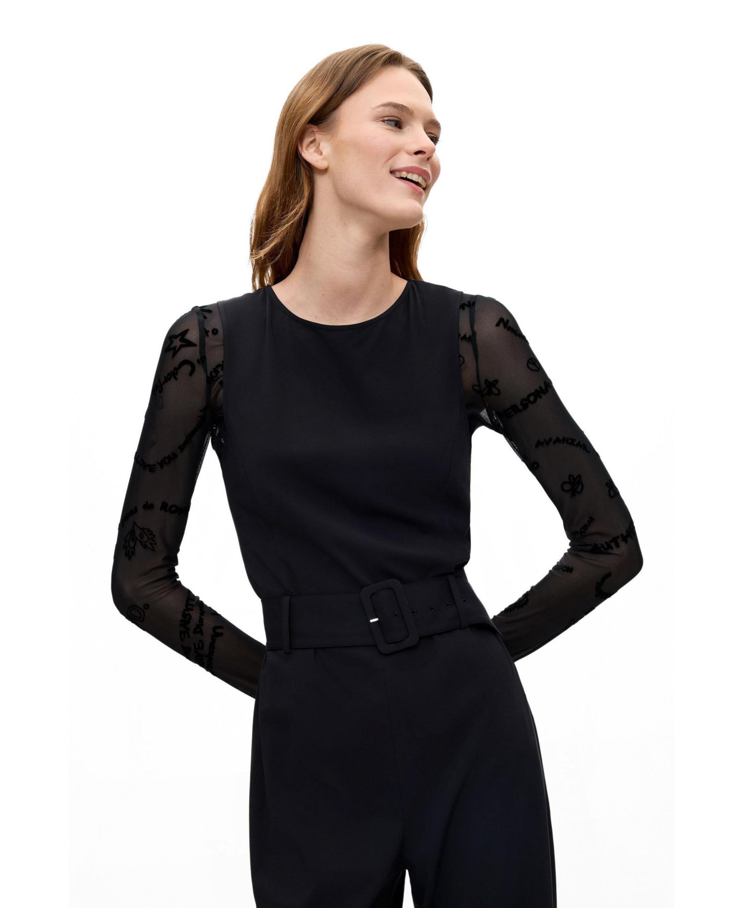 Women's 2-in-1 Long-Sleeve Jumpsuit
