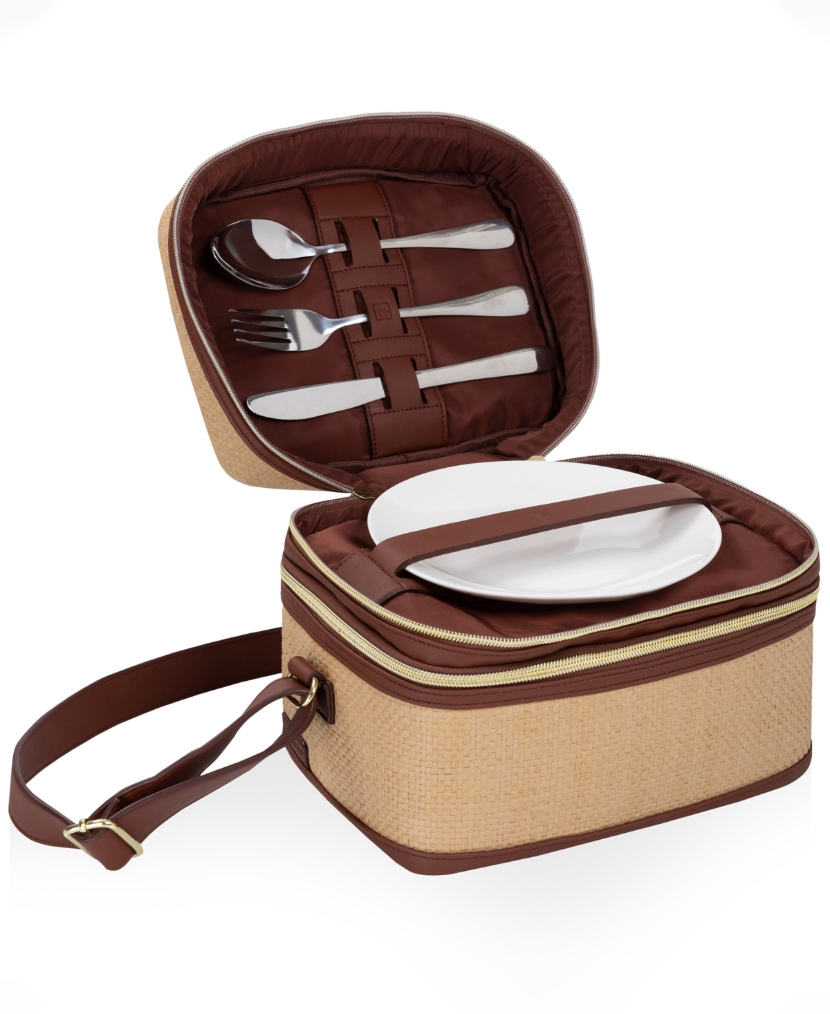 Picnic Time Margot Insulated 5-Piece Lunch Tote Bag with Utensil Set