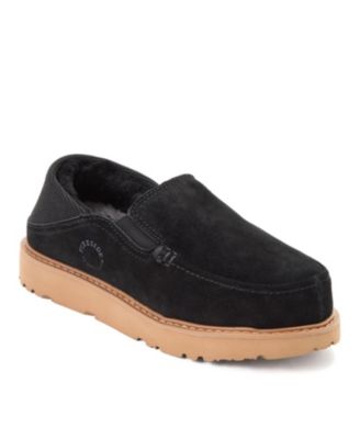 Women's Suede Water Resistant Sport Knit Loafer Slippers