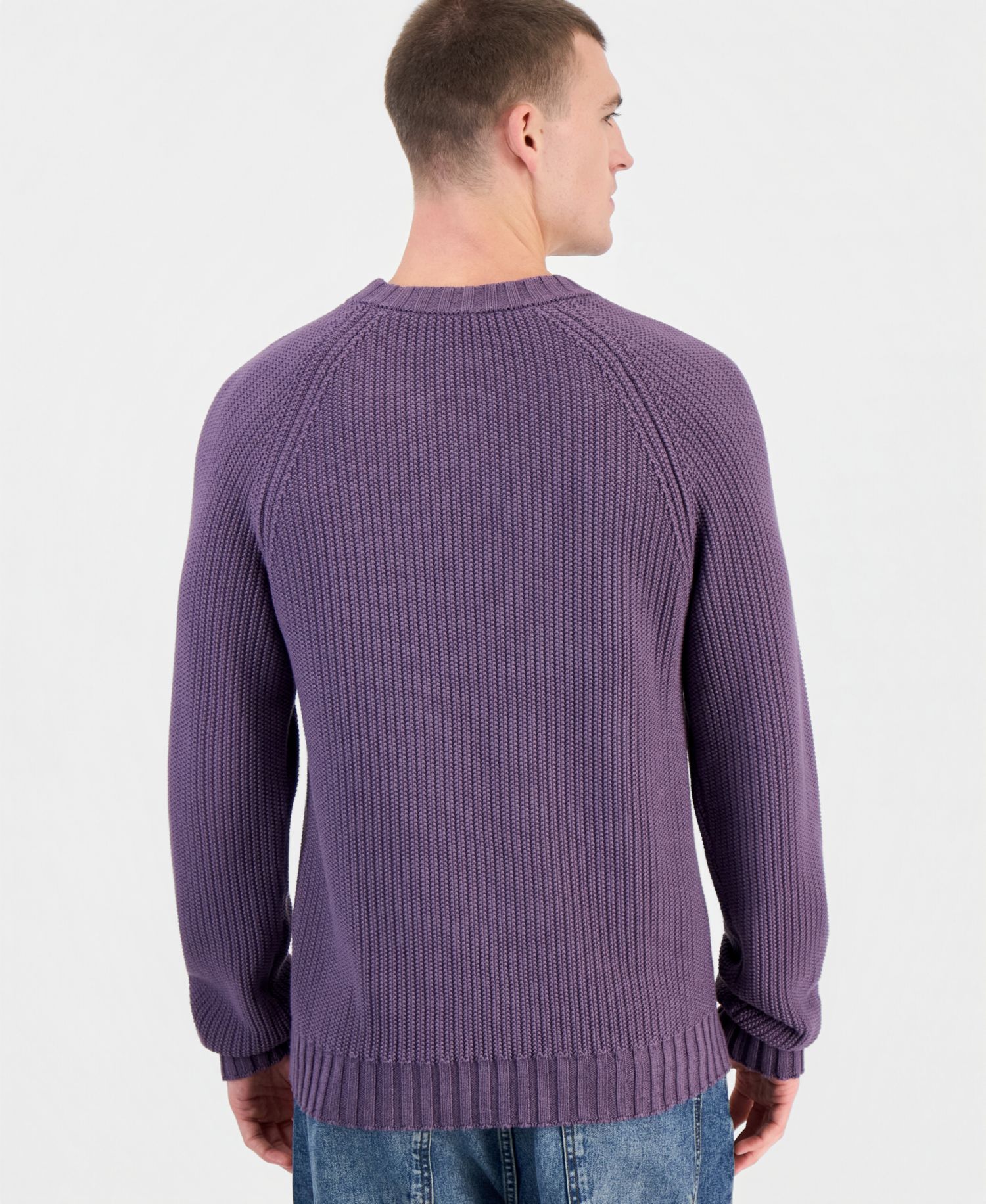 Men's Sonnee Crew Neck Regular-Fit Raglan Sweater