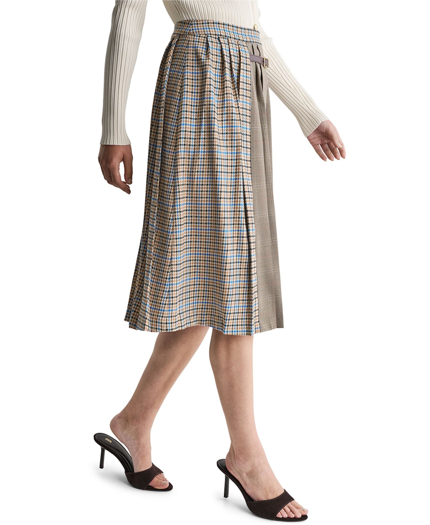 Women's Pleated A-Line Long Midi Skirt