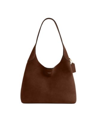 Brooklyn Large Suede Shoulder Handbag 34