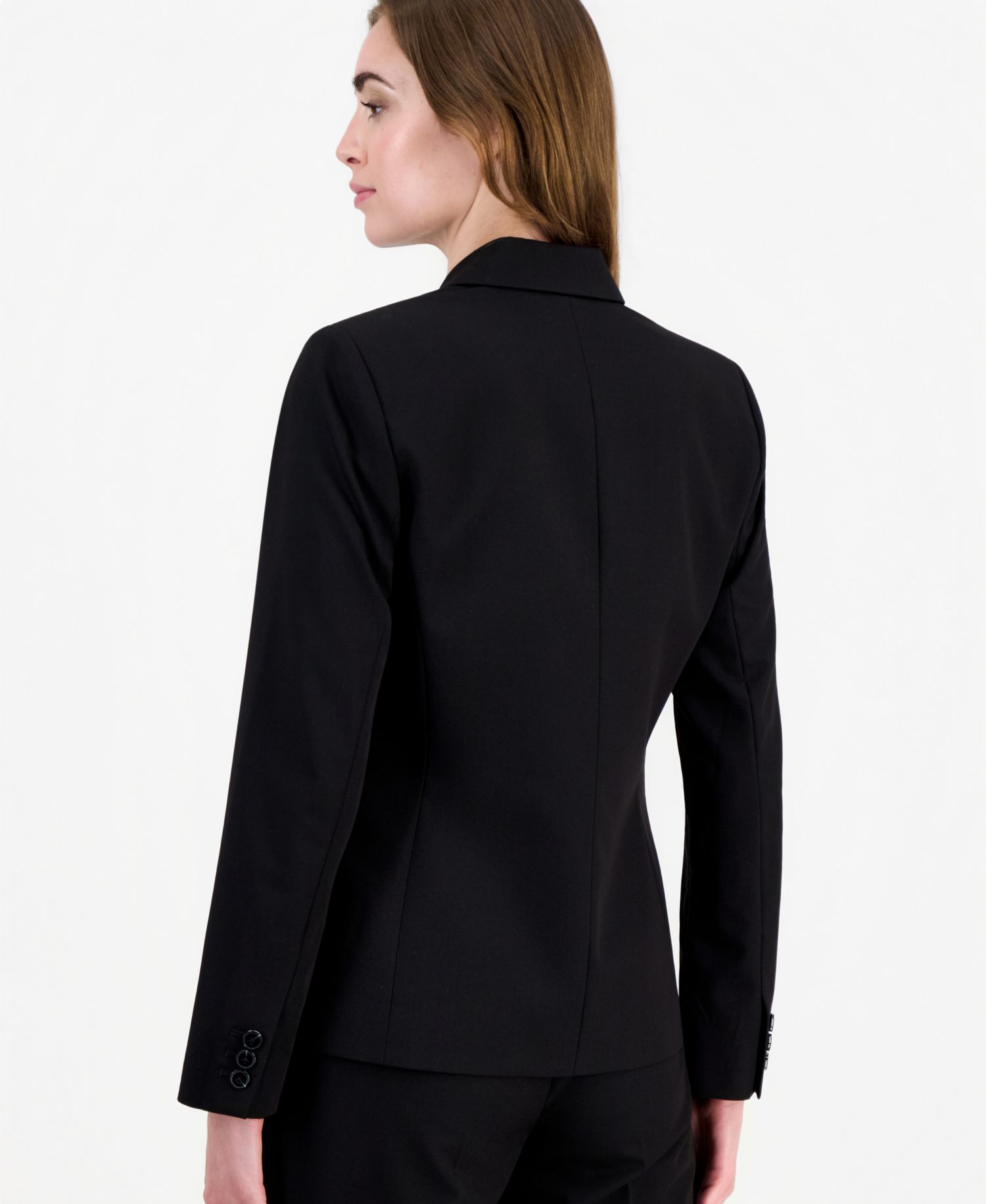 Women's One-Button Short Shoulder-Padded Blazer
