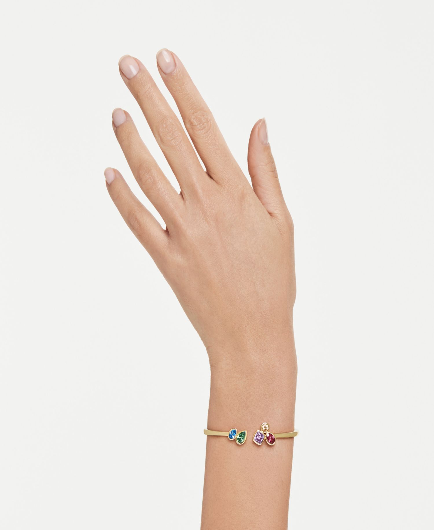 Gold-Tone Plated Multicolored Crystals Bracelet