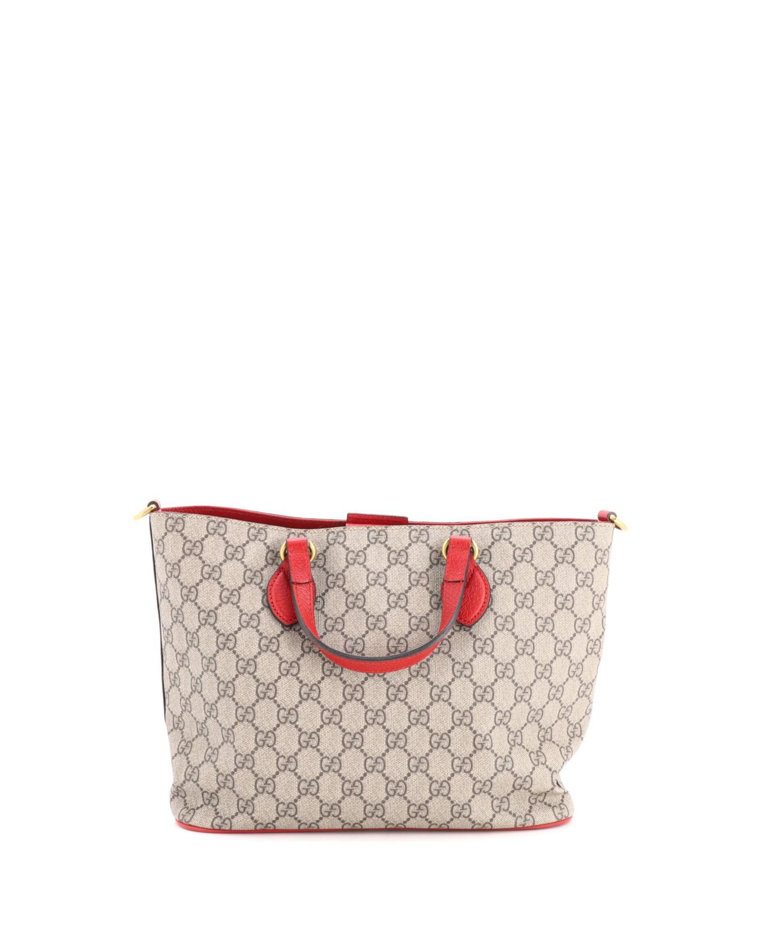 Small Convertible Soft Tote GG Coated Canvas with Applique