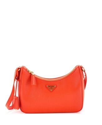 Mini Re-Edition Hobo Saffiano Leather