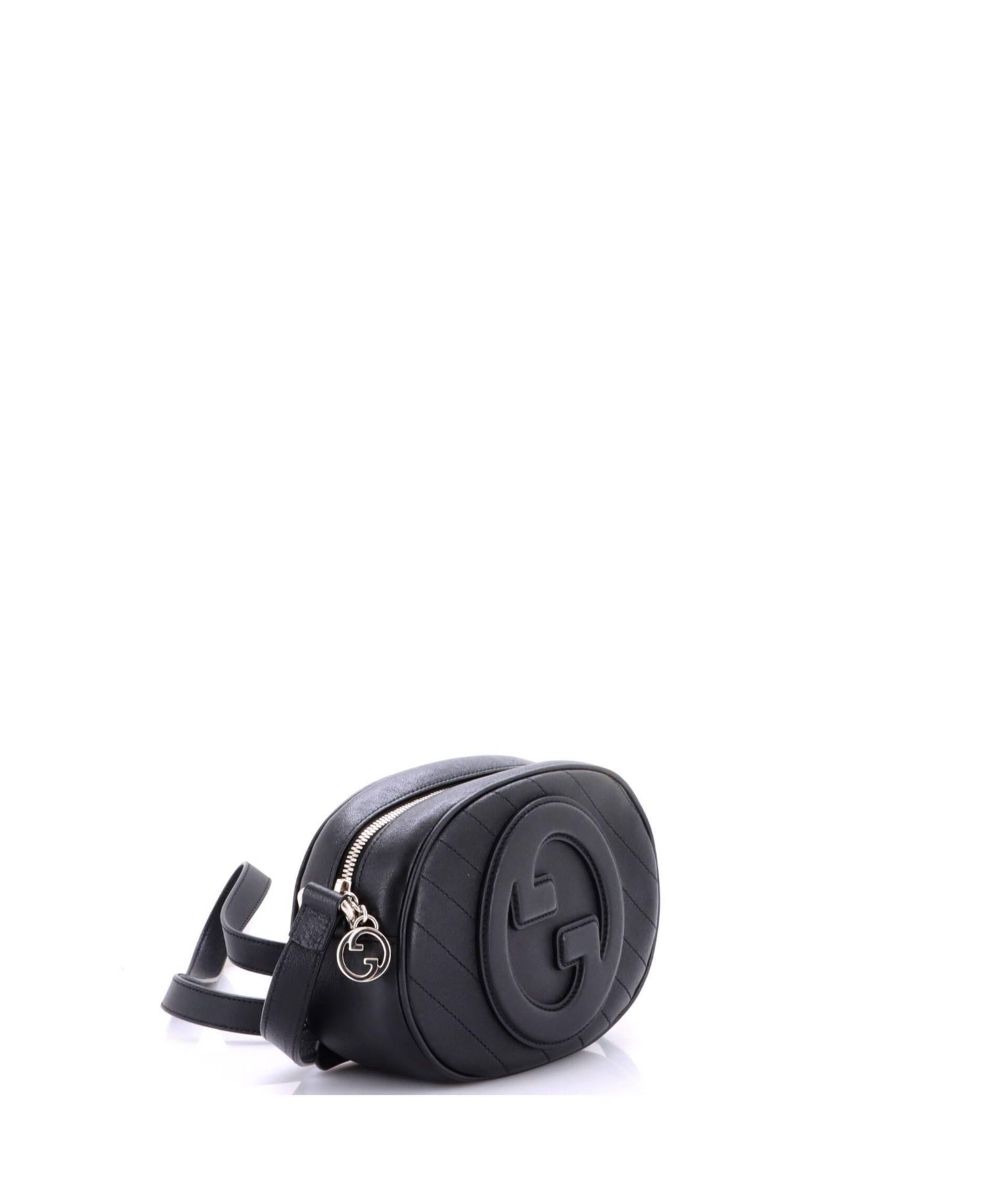 Blondie NM Round Camera Bag Diagonal Quilted Leather