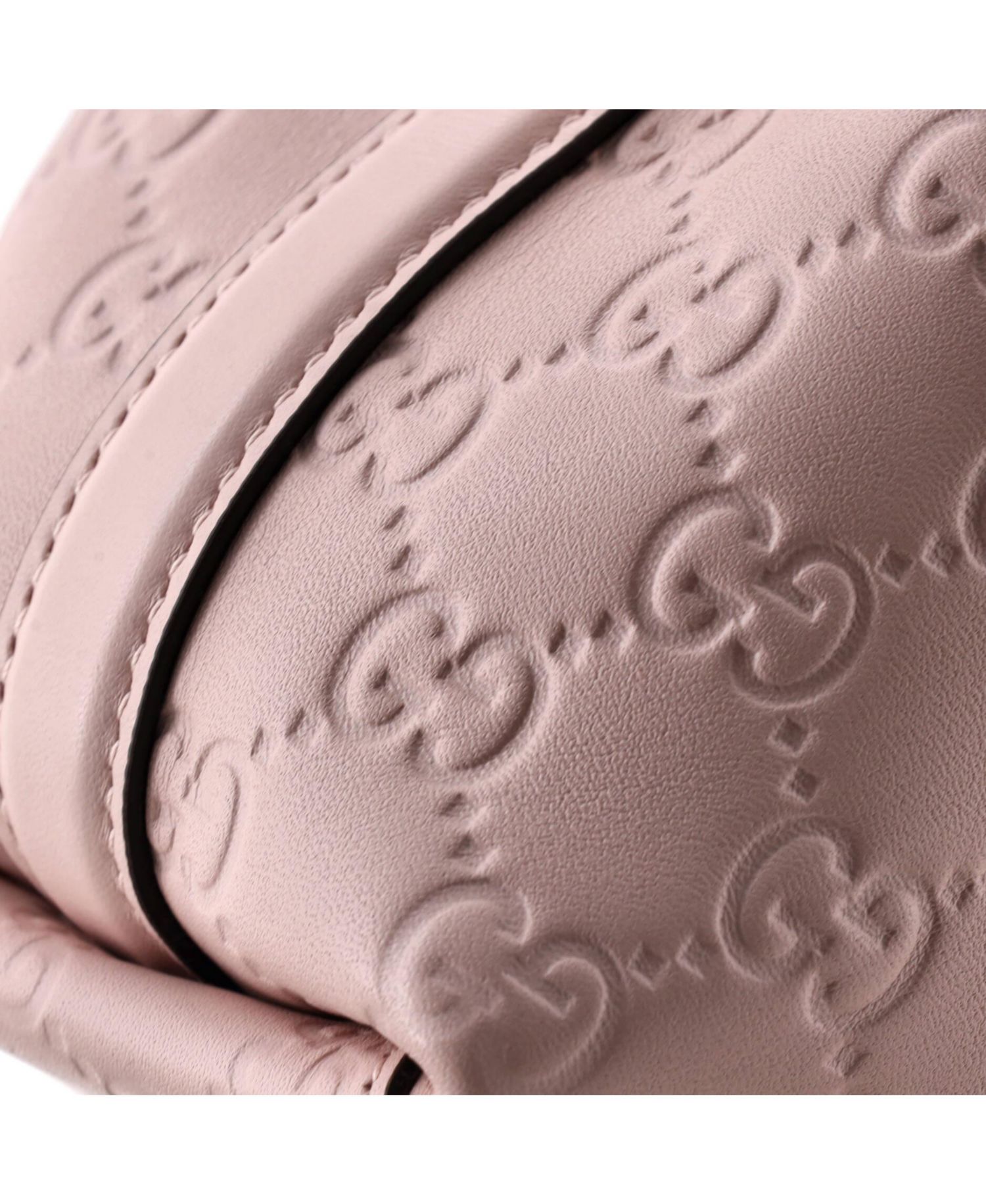 Small GG Emblem Bucket Bag GG Embossed Leather