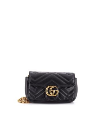 Super Mini GG Marmont Flap Bag Matelasse Leather