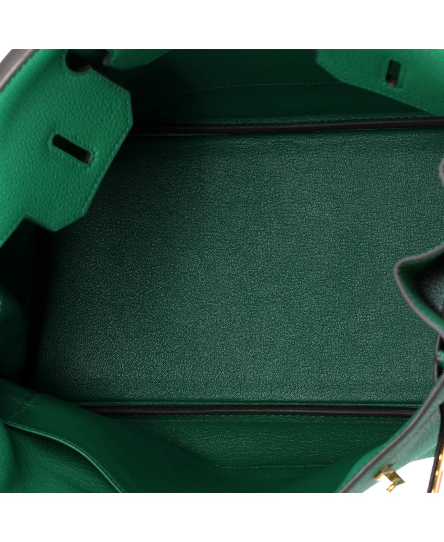 Pre-Owned Hermes Birkin 30 Handbag Green Togo with Gold Hardware