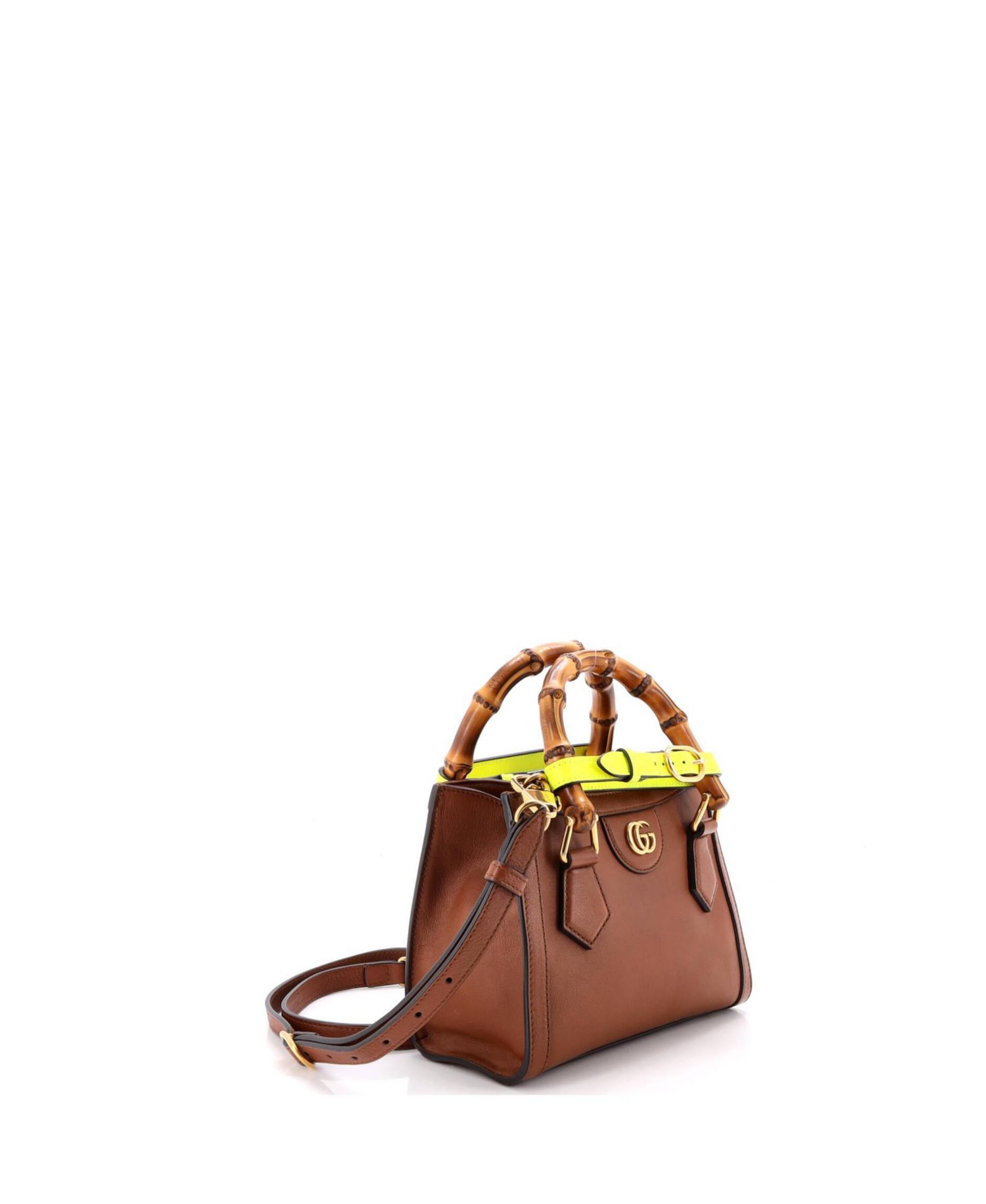 Mini Diana NM Bamboo Handle Tote Leather