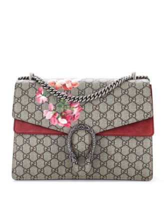 Medium Dionysus Bag Blooms Print GG Coated Canvas